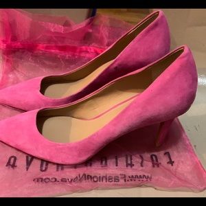 Calvin Klein Fusia Suede High Heels